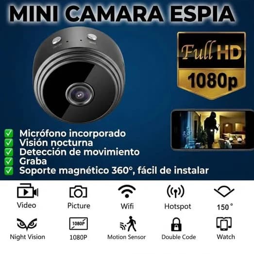Monitorea desde cualquier lugar con la cámara espía
