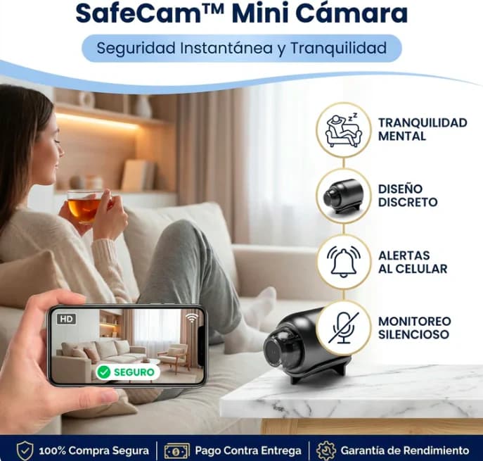 Mini Cámara Espía Full HD con Visión Nocturna – Discreta, Inalámbrica y Activada por Movimiento